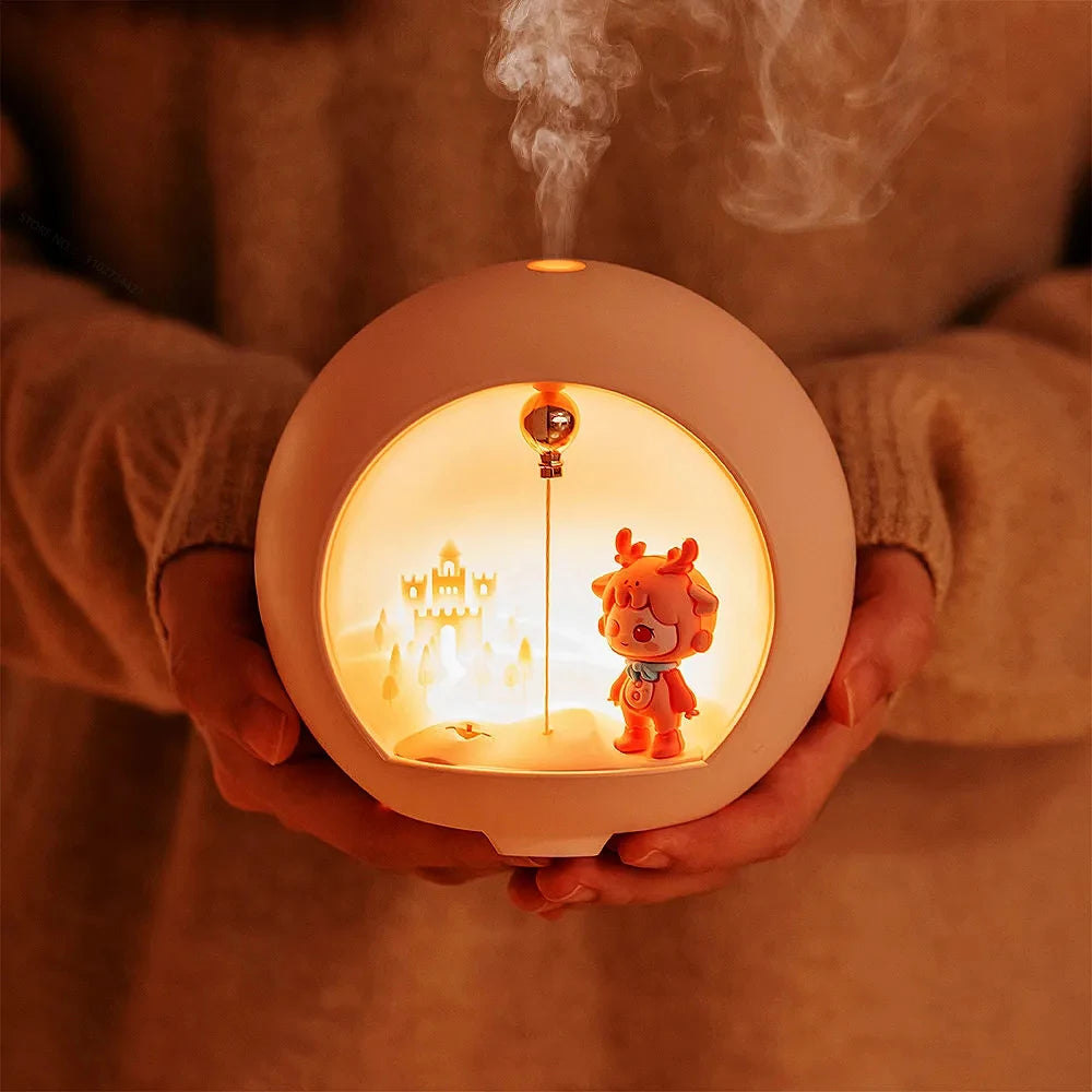 Cute CartoonLamp Mini Air Humidifier USB Aromatherapy Essential Oil Diffuser