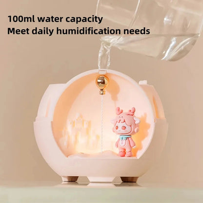 Cute CartoonLamp Mini Air Humidifier USB Aromatherapy Essential Oil Diffuser