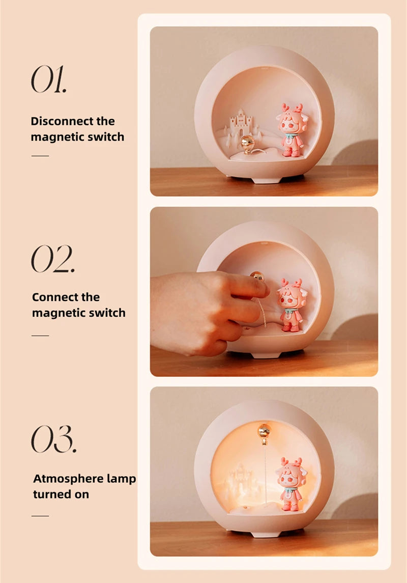 Cute CartoonLamp Mini Air Humidifier USB Aromatherapy Essential Oil Diffuser