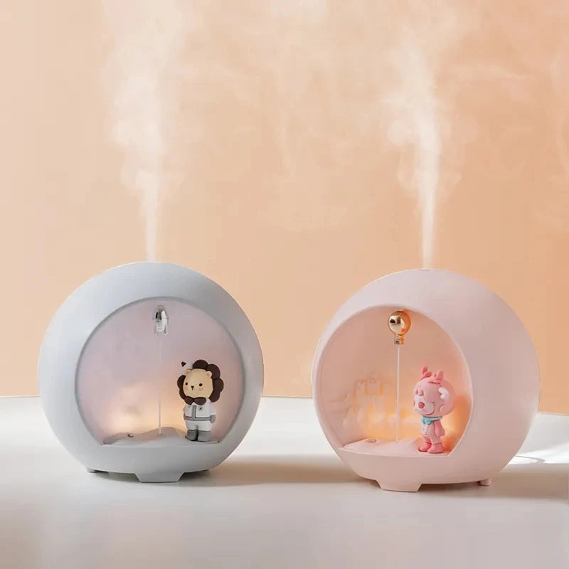 Cute CartoonLamp Mini Air Humidifier USB Aromatherapy Essential Oil Diffuser