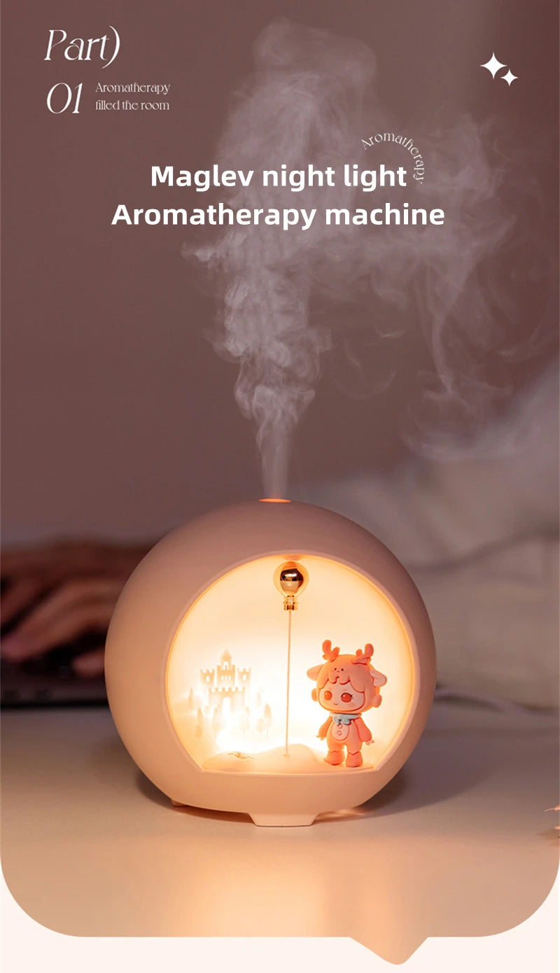 Cute CartoonLamp Mini Air Humidifier USB Aromatherapy Essential Oil Diffuser