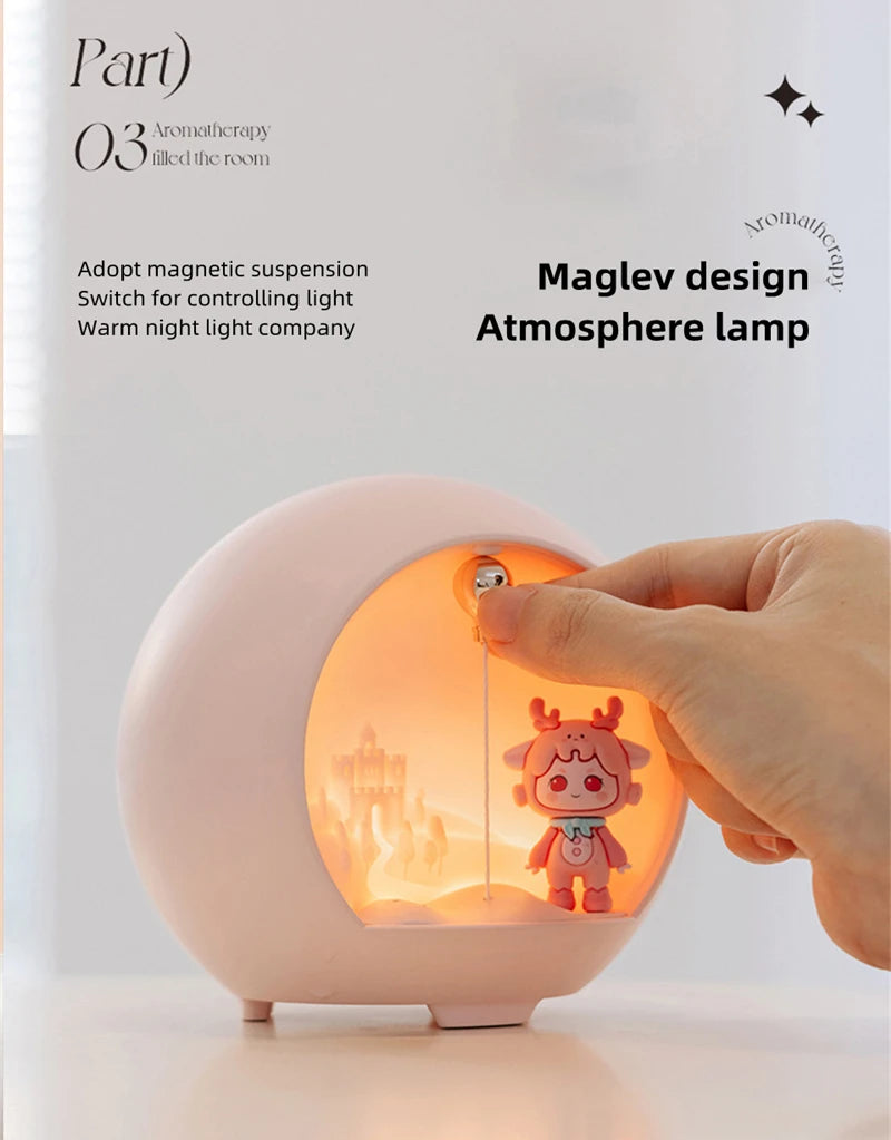 Cute CartoonLamp Mini Air Humidifier USB Aromatherapy Essential Oil Diffuser