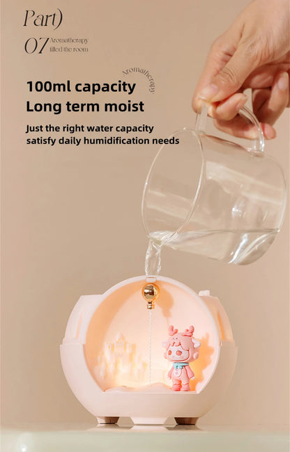 Cute CartoonLamp Mini Air Humidifier USB Aromatherapy Essential Oil Diffuser